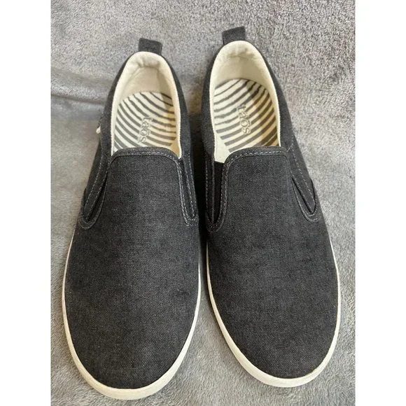 Taos Dandy Shoes Women's 7.5 Gray Charcoal Low Slip On Casual Comfort Sneakers - Picture 6 of 7